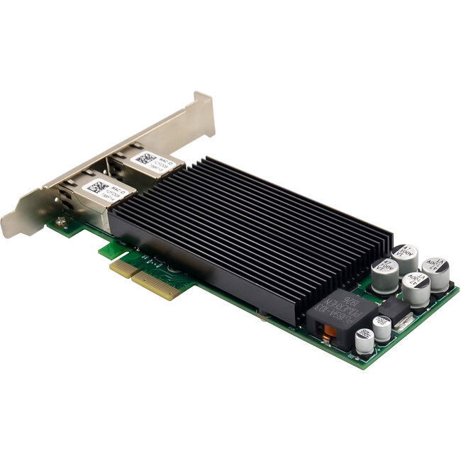 InLine® Dual Gigabit netwerkkaart, 2x RJ45 1 Gb/s, PCIe x4, PoE+
