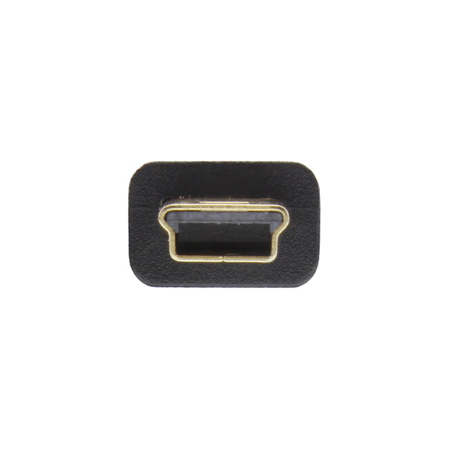 InLine® USB 2.0 platte kabel, USB A male naar Mini-B male 5-pin, zwart, 1m