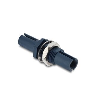 DeLOCK Delock Fibre Optic Plastic Coupler HFBR 4515Z Simplex female to Simplex female for panel mounting blue