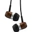 InLine® woodin-ear, in-ear headset met kabelmicrofoon en functietoets, walnoot