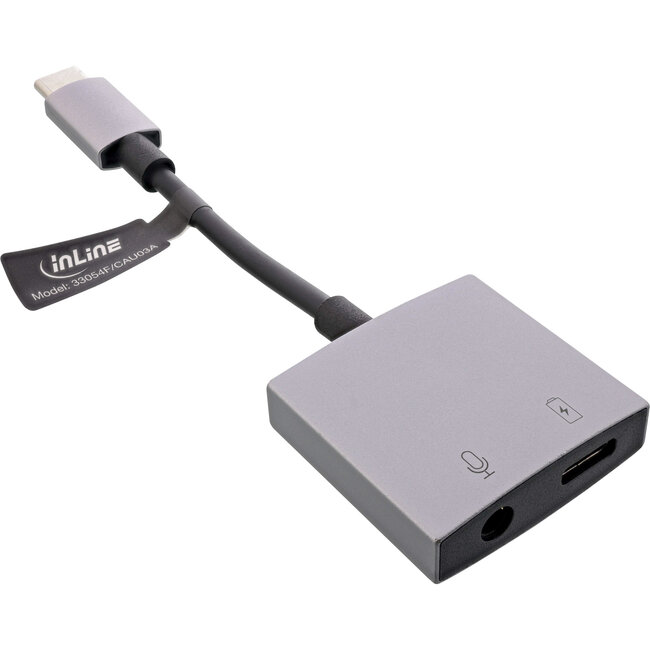 InLine® USB-C audio adapter, USB-C naar female 3,5mm + PD 30W