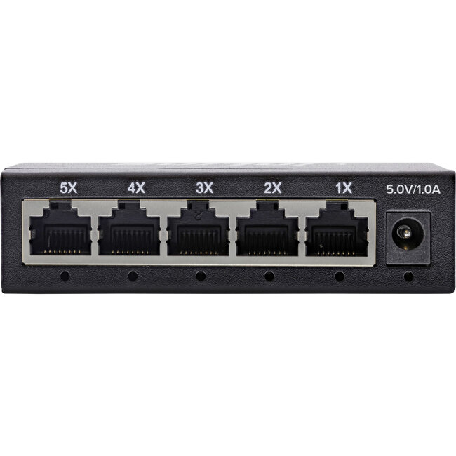InLine® 5-poorts Gigabit-switch, 1 Gb/s, desktop, metalen behuizing