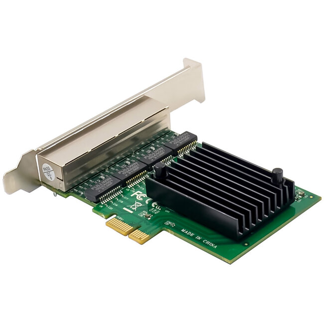 InLine® Quad Gigabit netwerkkaart, 4x RJ45 1 Gb/s, PCIe x1
