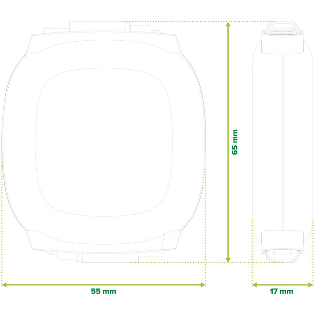 InLine® USB-C kabel in etui, intrekbaar, 100W, 0,80m, zwart/grijs