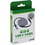 InLine® USB-C kabel in etui, intrekbaar, 100W, 0,80m, zwart/grijs