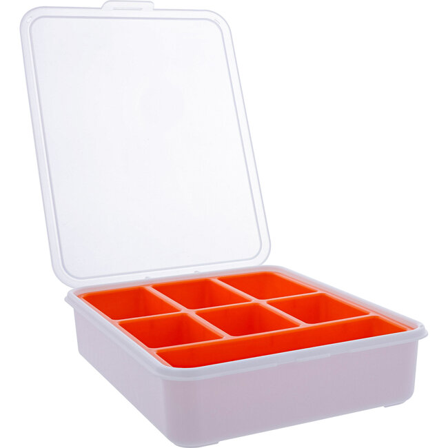 InLine® Kleine onderdelenbak, 7 compartimenten, afmetingen: 180x140x40mm, oranje