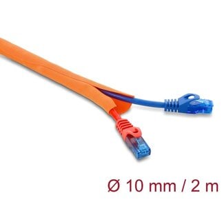 DeLOCK Delock Cable Protection Sleeve self-closing 2 m x 10 mm orange