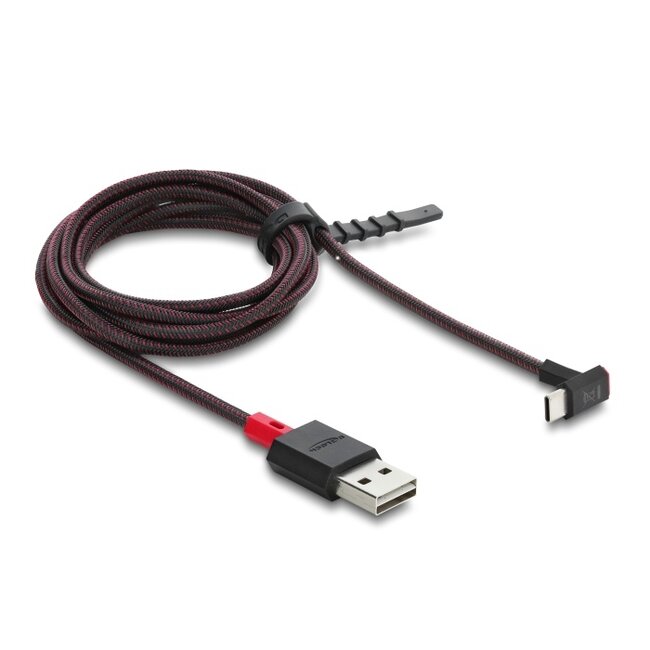 Delock EASY-USB 2.0 Cable Type-A male to USB Type-C™ male angled up / down 2 m black