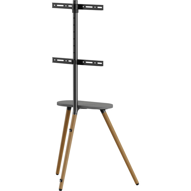 InLine® woodstand II, TV-standaard met plank, voor TV 43"-65" (110-165 cm)