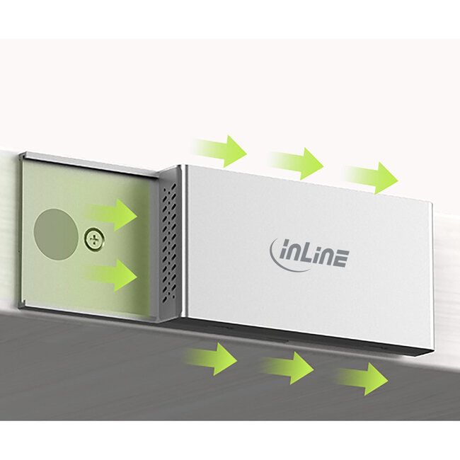 InLine® 4-poorts magnetische USB-hub, 2x USB-C, 2x USB-A, 10Gb/s, aluminium