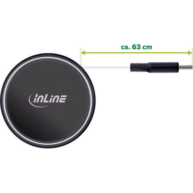 InLine® Dual USB-C auto power adapter 12/24V, verlengbare kabel, 75W