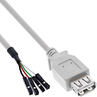 InLine® InLine® USB 2.0 adapterkabel, female naar paalconnector, 0,40m, bulk