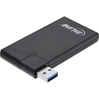 InLine® InLine® 180 Twist Hub USB 3.0, 4 poorten, draaibaar, zwart