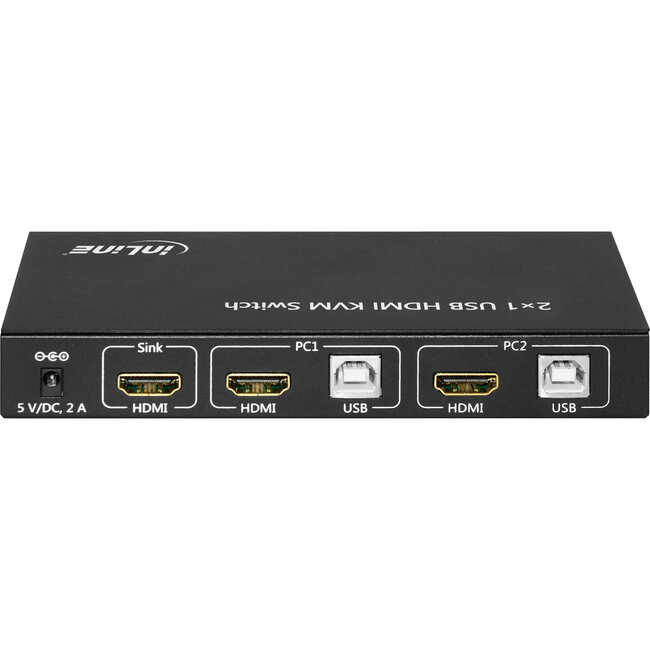 InLine® 2-Poorts Desktop KVM Switch, HDMI 4K2K, USB 2.0 hub, met audio