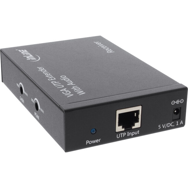 InLine® VGA extender/ontvanger via UTP, met audio, tot 300m