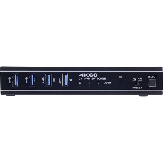 InLine® KVM-schakelaar, 2-weg, HDMI & USB-C, 4K60Hz, switcher