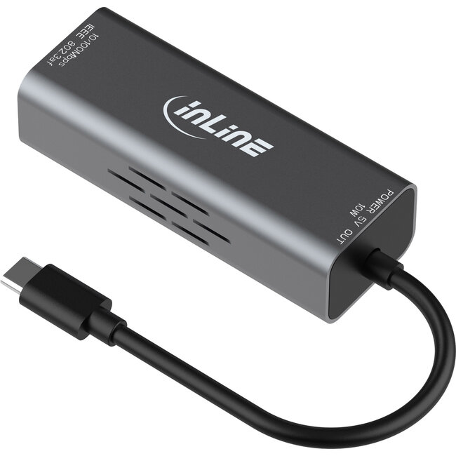InLine® USB-C naar RJ45 PoE-adapter, overspanningsbeveiliging, 33380J