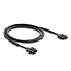 Delock Fibre Optic Plastic POF Servo Connection Cable male to male diameter 6.0 mm 1 m black
