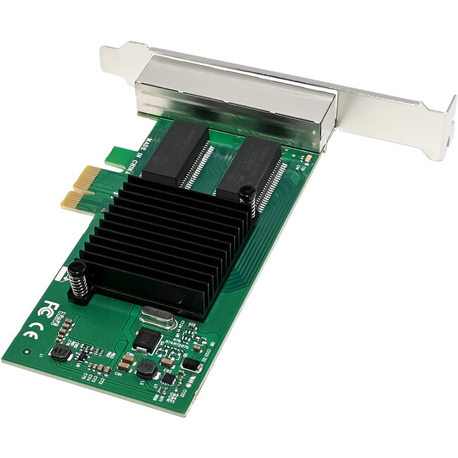 InLine® Quad Gigabit netwerkkaart, 4x RJ45 1 Gb/s, PCIe x1