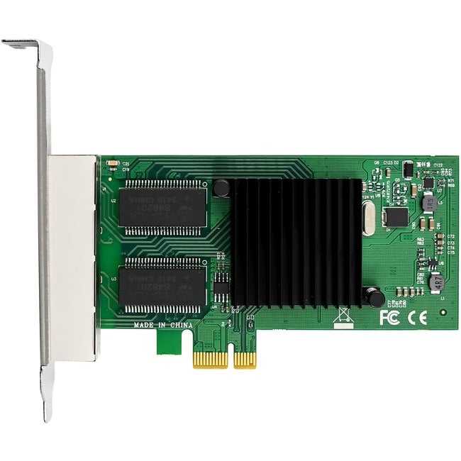 InLine® Quad Gigabit netwerkkaart, 4x RJ45 1 Gb/s, PCIe x1