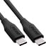 InLine® USB 2.0-kabel, USB-C-snelladingskabel 100 W, Black Cookie/zwart 1m