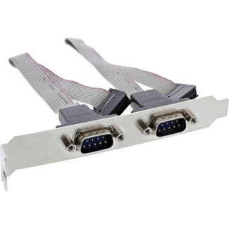 InLine® Slotbeugel 2-poorts DB9 mannelijk / 10-pins intern mannelijk direct 0,18 m