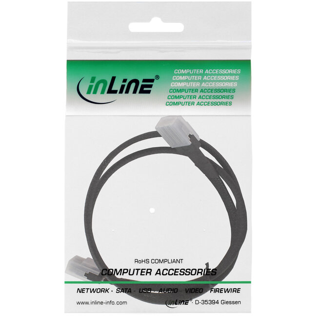 InLine® SAS kabel intern, Mini SAS SFF-8087/Mini-SAS SFF-8087, met zijband, 0,5m