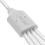 InLine® USB 4in1 Y-oplaadkabel, 1x USB-A-stekker naar 4x USB-C-stekker, wit 2m