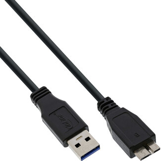 InLine® InLine® USB 3.2 Gen.1-kabel, A naar Micro B, zwart, 1,5m
