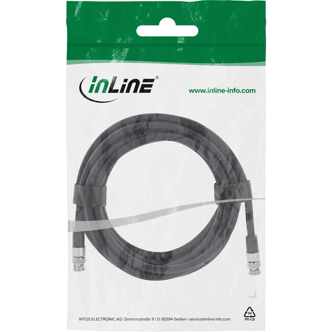 InLine® BNC-videokabel, 12G-SDI, 4K60Hz, 75 Ohm, 3m