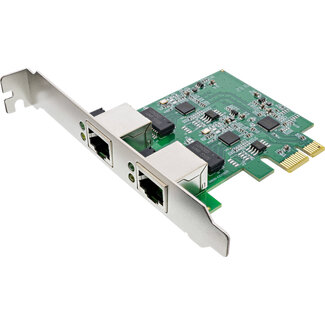 InLine® InLine® Dual Gigabit netwerkkaart, 2x RJ45 2,5Gb/s, PCIe x1, met LP slot bracket