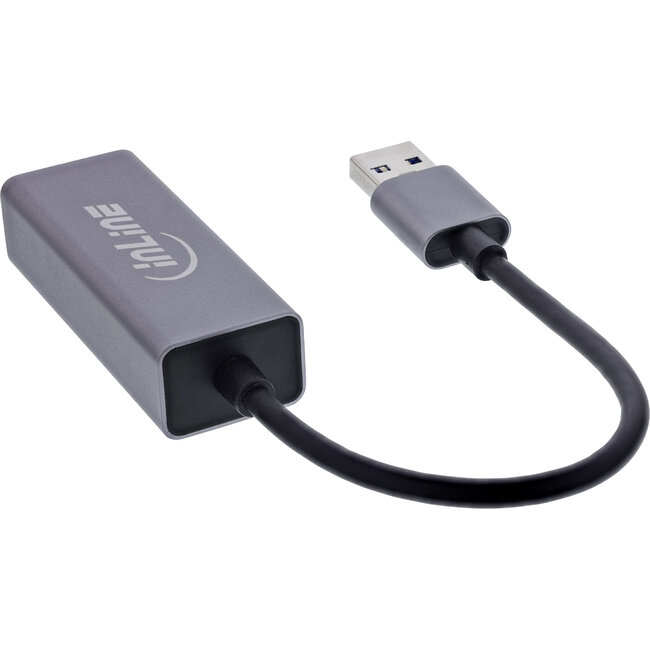 InLine® USB 3.2 netwerkadapterkabel, USB-A naar RJ45 Gigabit netwerk