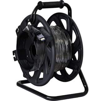 InLine InLine® HDMI kabelhaspel, AOC HDMI 2.1 kabel, 8K/60Hz, versterkt, zwart, 90m