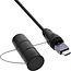 InLine® HDMI kabelhaspel, AOC HDMI 2.1 kabel, 8K/60Hz, versterkt, zwart, 90m