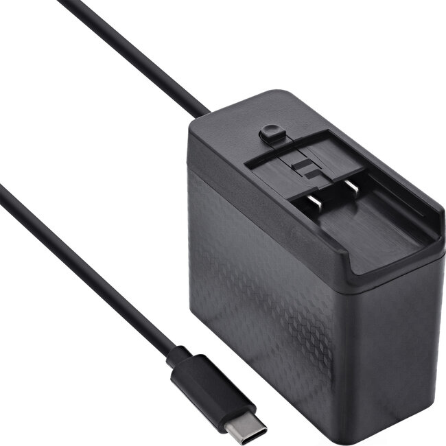 InLine® TravelCharge USB-C voeding, 140W, GaN, vaste kabel, EU/UK/US, zwart
