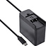 InLine® TravelCharge USB-C voeding, 140W, GaN, vaste kabel, EU/UK/US, zwart