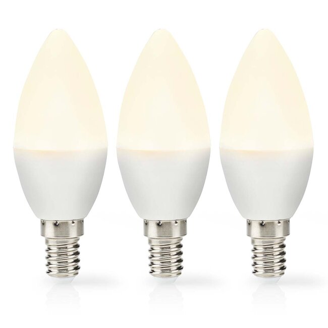 Nedis LED-lamp set | 3 stuks | warm wit | E14 | C35 | 4,9W