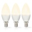 Nedis LED-lamp set | 3 stuks | warm wit | E14 | C35 | 4,9W