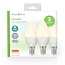Nedis LED-lamp set | 3 stuks | warm wit | E14 | C35 | 4,9W
