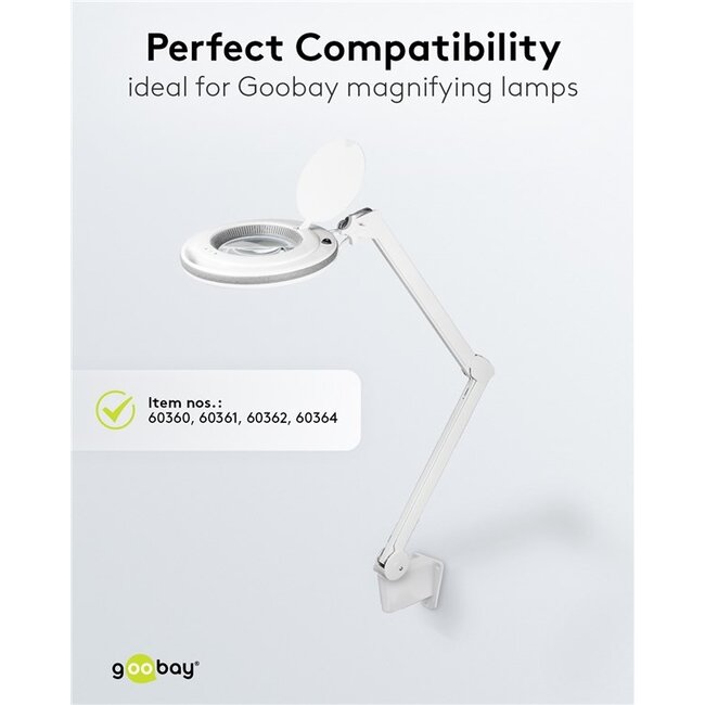 Goobay muurbevestiging voor loeplamp | wit