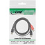 InLine® USB 2.0 Y-kabel, 2x male A naar female A, 0,2m