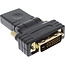 InLine® HDMI-DVI adapter, HDMI female naar DVI male, flexibele hoek, 4K2K