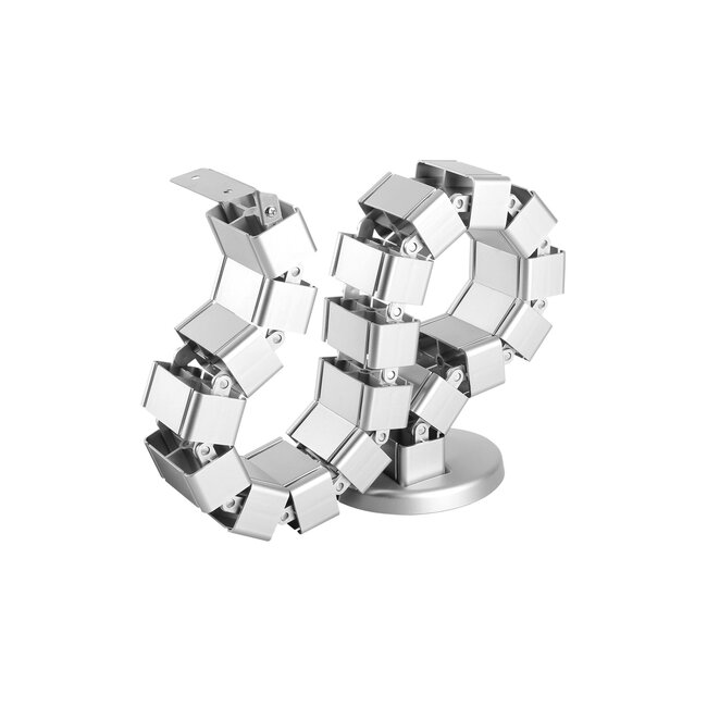 InLine® Flexibele kabelgoot voor in hoogte verstelbare tafels, grijs