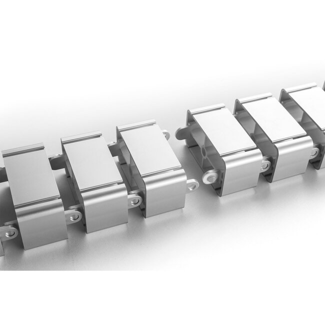 InLine® Flexibele kabelgoot voor in hoogte verstelbare tafels, grijs