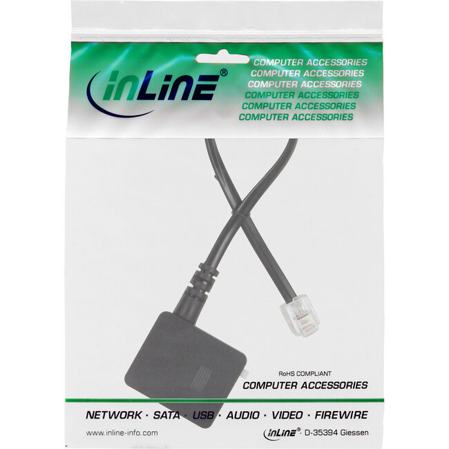 InLine® TAE adapterkabel, RJ11 male naar TAE-N female