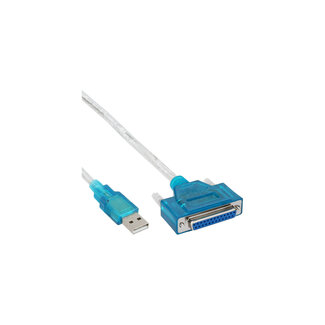 InLine® InLine® USB naar 25-pin parallelle adapterkabel, 1,8m
