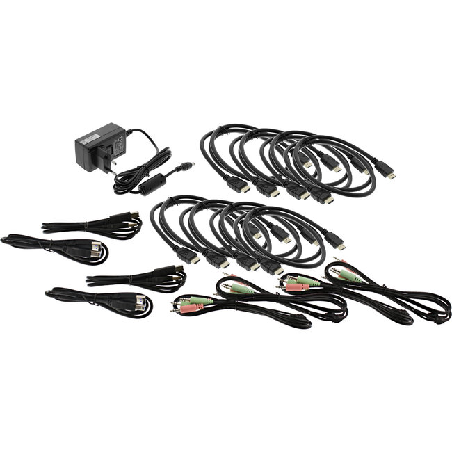 InLine® 4-Poorts Desktop KVM Switch, Dual Monitor, HDMI, 4K, USB 3.0, Audio