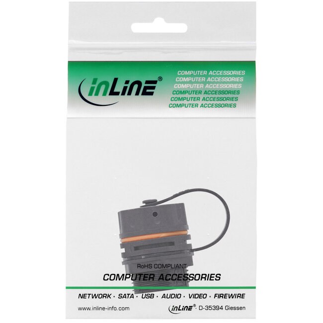 InLine® patchkabel koppeling, RJ45 Cat.6A, IP68, voor industrie, met stofkap