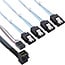 InLine® Mini SAS HD kabel, SFF-8643 haaks op 4x SATA + sideband, 1m