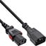 InLine® IEC-verlengkabel, C13 vergrendelbaar naar C14, zwart, 3m